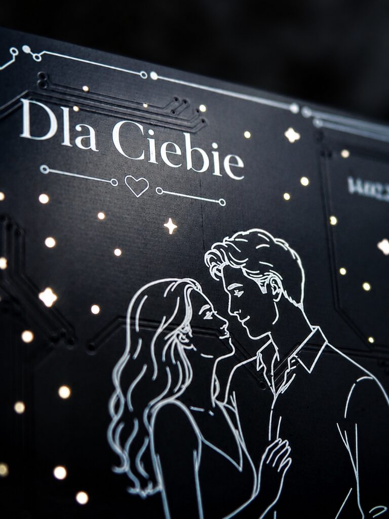 Detal czarnej płytki Circuit Elegance z połyskiem soldermaski